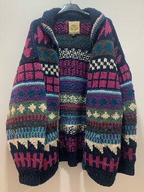 Vintage Woolies 100% Wool Cardigan (Size XL)